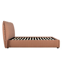 Celeste Upholstered Storage Bed with Ruffled Headboard in Brick Gingham – image 26 of 120