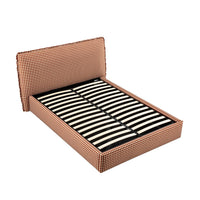 Celeste Upholstered Storage Bed with Ruffled Headboard in Brick Gingham – image 27 of 120