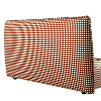Celeste Upholstered Storage Bed with Ruffled Headboard in Brick Gingham – image 30 of 120