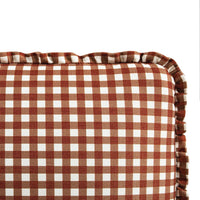 Celeste Upholstered Storage Bed with Ruffled Headboard in Brick Gingham – image 31 of 120