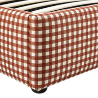 Celeste Upholstered Storage Bed with Ruffled Headboard in Brick Gingham – image 32 of 120