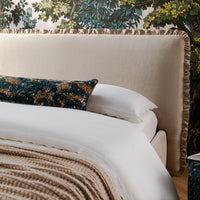 Celeste Upholstered Storage Bed with Ruffled Headboard in Fawn Chenille – image 40 of 120