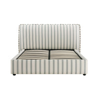 Celeste Upholstered Storage Bed with Ruffled Headboard in Laurel Green Stripe – image 66 of 120