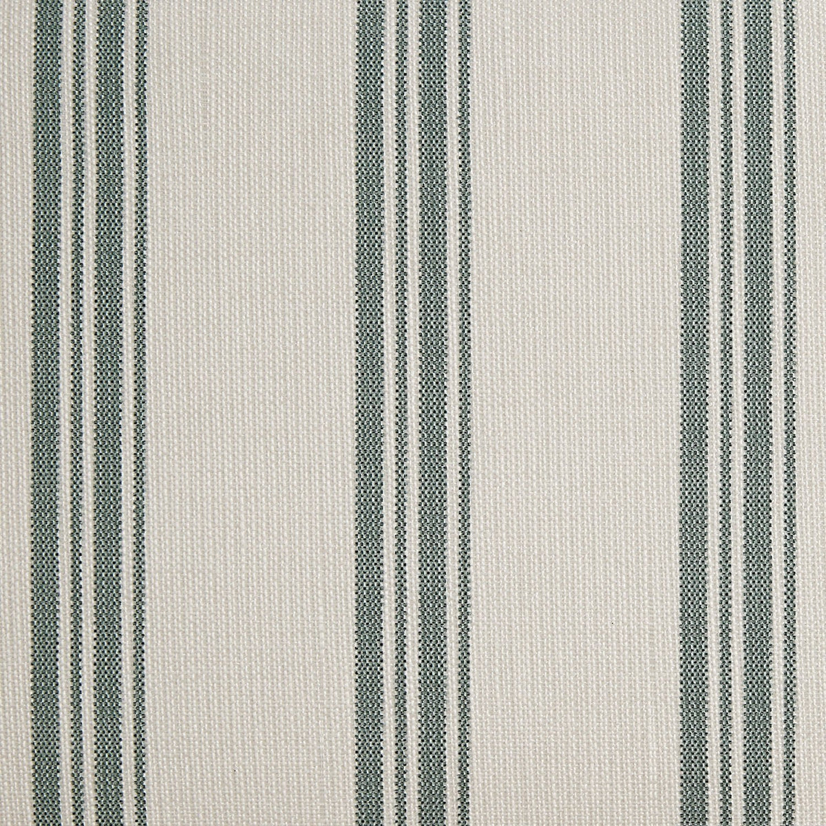 Celeste Upholstered Storage Bed with Ruffled Headboard in Laurel Green Stripe