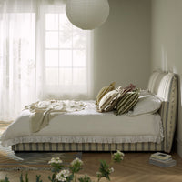 Celeste Upholstered Storage Bed with Ruffled Headboard in Laurel Green Stripe – image 62 of 120