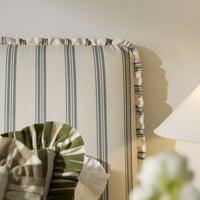 Celeste Upholstered Storage Bed with Ruffled Headboard in Laurel Green Stripe – image 63 of 120