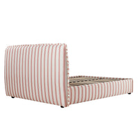 Celeste Upholstered Storage Bed with Ruffled Headboard in Peony Red Stripe – image 93 of 120