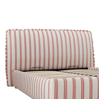 Celeste Upholstered Storage Bed with Ruffled Headboard in Peony Red Stripe – image 94 of 120