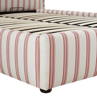 Celeste Upholstered Storage Bed with Ruffled Headboard in Peony Red Stripe – image 95 of 120