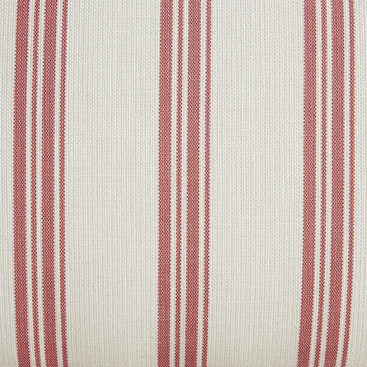 Celeste Upholstered Storage Bed with Ruffled Headboard in Peony Red Stripe