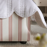 Celeste Upholstered Storage Bed with Ruffled Headboard in Peony Red Stripe – image 86 of 120