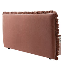 Celeste Upholstered Storage Bed with Ruffled Headboard in Antique Rose Chenille – image 10 of 120