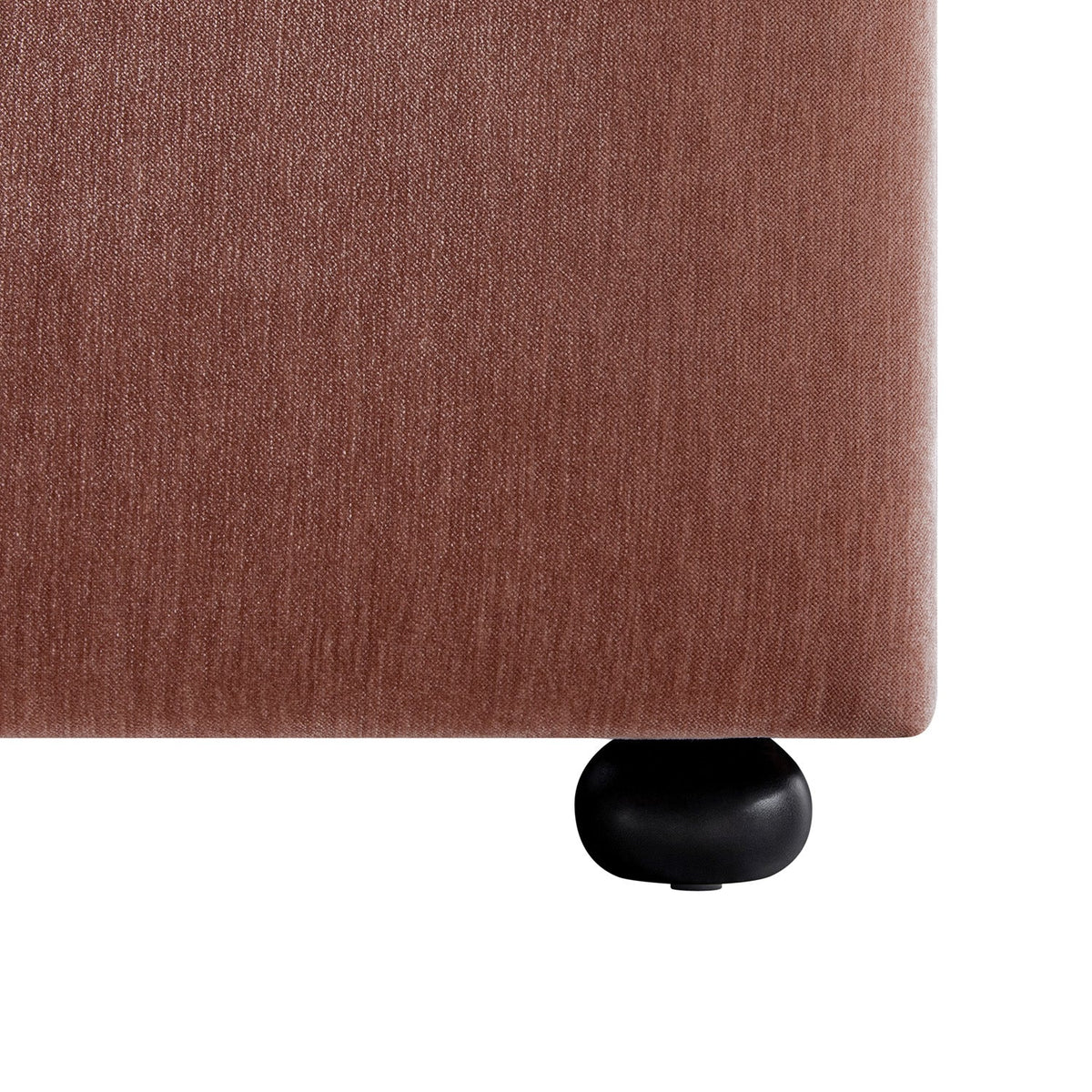 Celeste Upholstered Storage Bed with Ruffled Headboard in Antique Rose Chenille