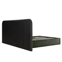 Della Extended Headboard Storage Bed in Moss Green Chenille – image 37 of 64