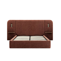 Della Extended Headboard Storage Bed in Burnt Brick Chenille – image 12 of 64
