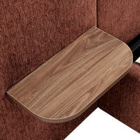 Della Extended Headboard Storage Bed in Burnt Brick Chenille – image 19 of 64