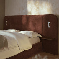 Della Extended Headboard Storage Bed in Burnt Brick Chenille – image 4 of 64