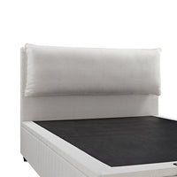 Kricia Upholstered Storage Bed with Pillow Headboard in Oatmeal Chevron – image 36 of 61