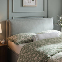 Kricia Upholstered Storage Bed with Pillow Headboard in Slate Blue Chevron – image 47 of 61