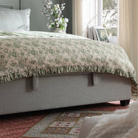 Kricia Upholstered Storage Bed with Pillow Headboard in Slate Blue Chevron – image 49 of 61
