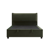 Kricia Upholstered Storage Bed with Pillow Headboard in Moss Green Velvet – image 10 of 61