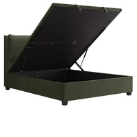 Kricia Upholstered Storage Bed with Pillow Headboard in Moss Green Velvet – image 13 of 61