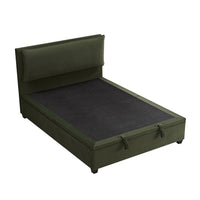 Kricia Upholstered Storage Bed with Pillow Headboard in Moss Green Velvet – image 14 of 61