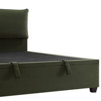 Kricia Upholstered Storage Bed with Pillow Headboard in Moss Green Velvet – image 19 of 61