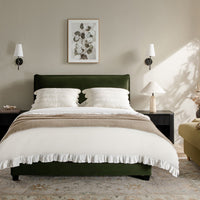 Kricia Upholstered Storage Bed with Pillow Headboard in Moss Green Velvet – image 2 of 61