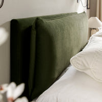 Kricia Upholstered Storage Bed with Pillow Headboard in Moss Green Velvet – image 6 of 61