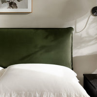 Kricia Upholstered Storage Bed with Pillow Headboard in Moss Green Velvet – image 7 of 61