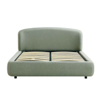 Constance Winged Headboard Ottoman Storage Bed in Olive Linen – image 59 of 69