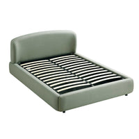 Constance Winged Headboard Ottoman Storage Bed in Olive Linen – image 61 of 69