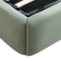 Constance Winged Headboard Ottoman Storage Bed in Olive Linen – image 67 of 69