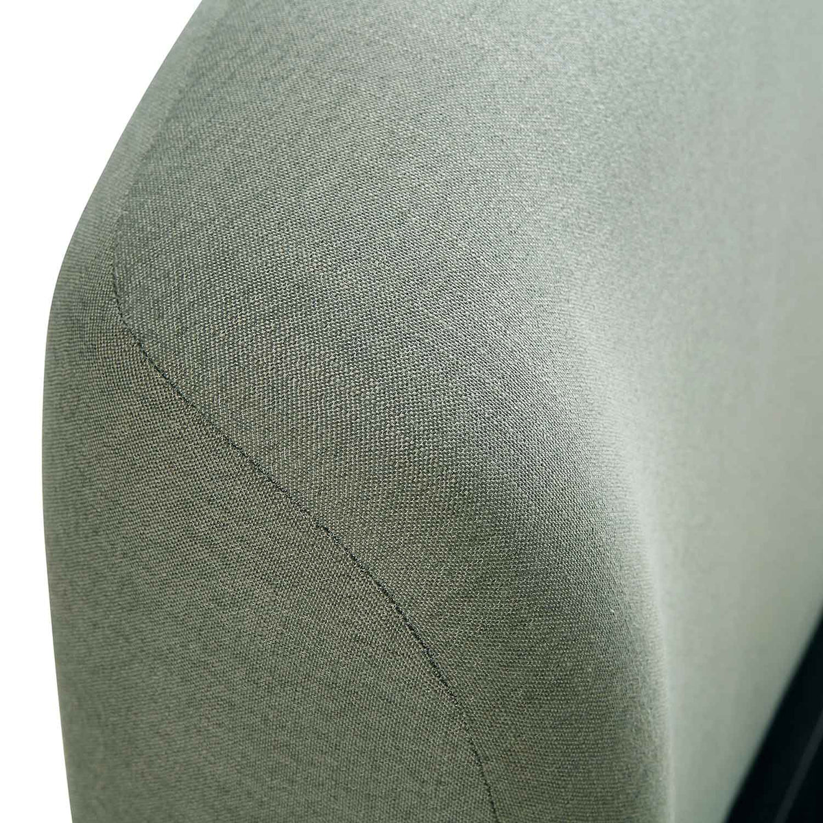 Constance Winged Headboard Ottoman Storage Bed in Olive Linen