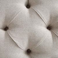 Leamington Deep-Buttoned Upholstered Bed in Oatmeal Fabric – image 13 of 29