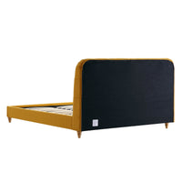 Leamington Deep-Buttoned Upholstered Bed in Turmeric Yellow Velvet – image 23 of 29