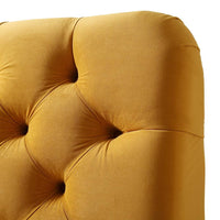 Leamington Deep-Buttoned Upholstered Bed in Turmeric Yellow Velvet – image 25 of 29