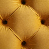 Leamington Deep-Buttoned Upholstered Bed in Turmeric Yellow Velvet – image 26 of 29
