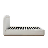 Luella Upholstered Wooden Plinth Base Storage Bed in Ecru Boucle – image 12 of 38