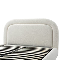 Luella Upholstered Wooden Plinth Base Storage Bed in Ecru Boucle – image 14 of 38