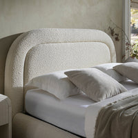 Luella Upholstered Wooden Plinth Base Storage Bed in Ecru Boucle – image 5 of 38