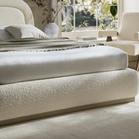 Luella Upholstered Wooden Plinth Base Storage Bed in Ecru Boucle – image 6 of 38