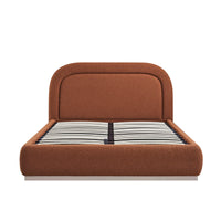Luella Upholstered Wooden Plinth Base Storage Bed in Rust Boucle – image 27 of 38