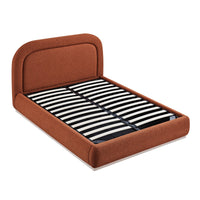 Luella Upholstered Wooden Plinth Base Storage Bed in Rust Boucle – image 31 of 38