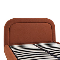 Luella Upholstered Wooden Plinth Base Storage Bed in Rust Boucle – image 34 of 38