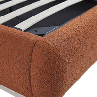 Luella Upholstered Wooden Plinth Base Storage Bed in Rust Boucle – image 36 of 38