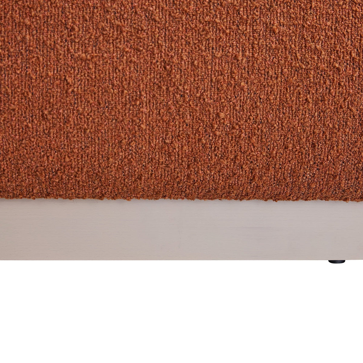 Luella Upholstered Wooden Plinth Base Storage Bed in Rust Boucle