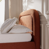 Luella Upholstered Wooden Plinth Base Storage Bed in Rust Boucle – image 22 of 38