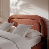 Luella Upholstered Wooden Plinth Base Storage Bed in Rust Boucle – image 24 of 38